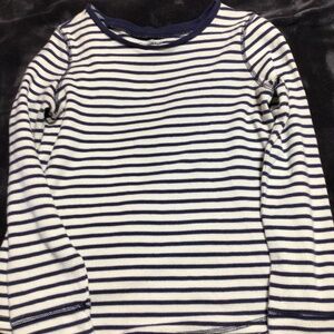 Girls Oshkosh size12 blue and white striped thermal shirt